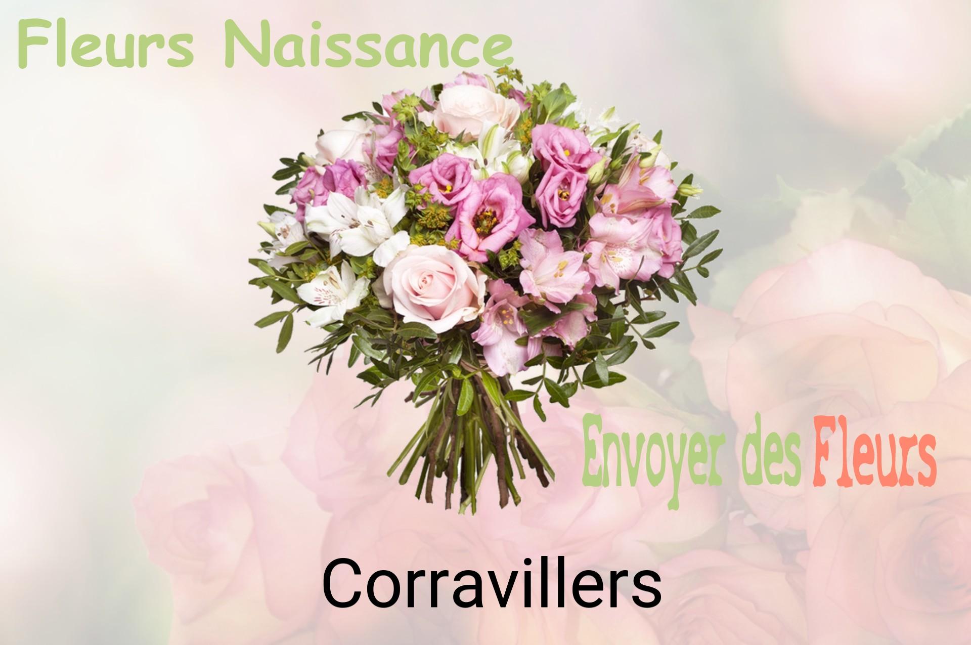 Bouquet de fleurs de naissance livré à Corravillers