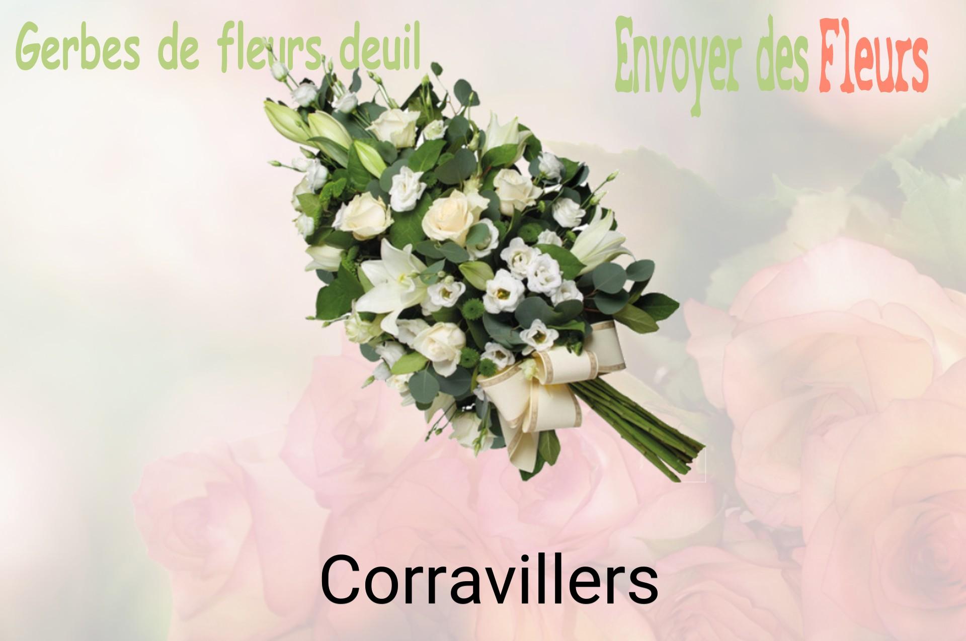 Gerbe de fleurs de deuil livrée à Corravillers
